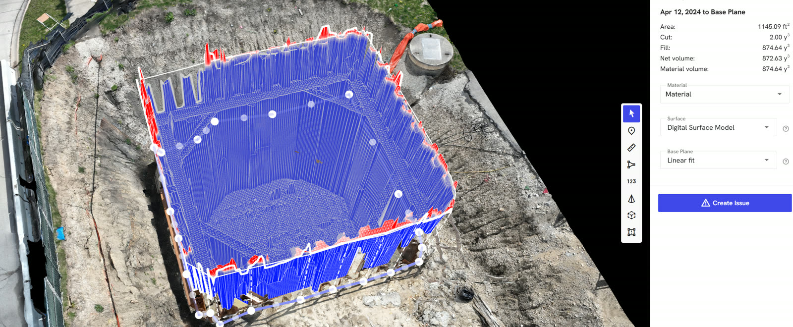 Measurement and takeoff tools applied to a 3D survey model