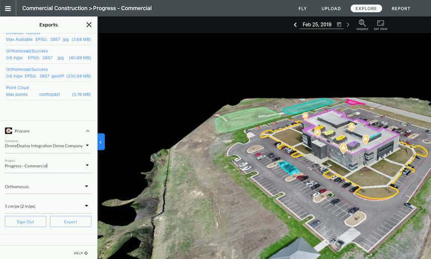 3D site model reviewed in desktop software