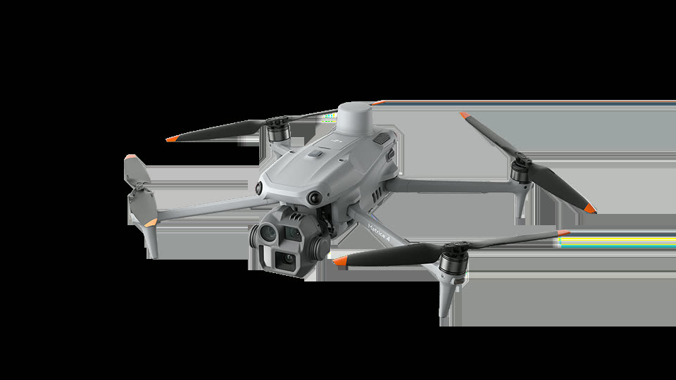 DJI Matrice airframe folded for transport