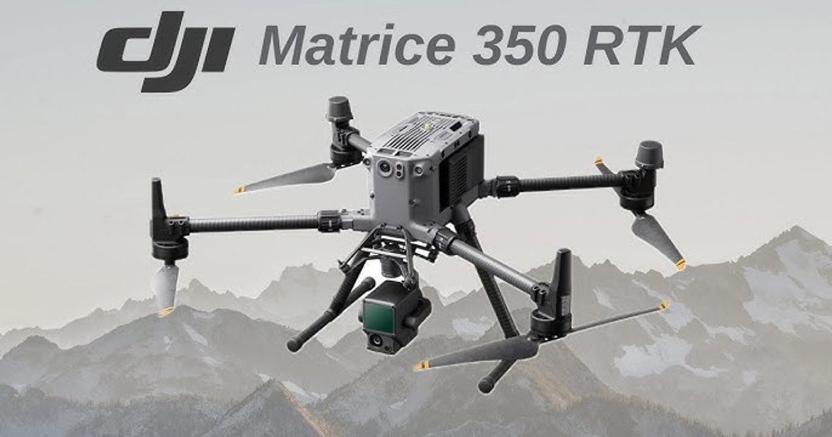 DJI Matrice 350 RTK multirotor drone in flight